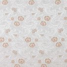 54"" Wide D123 Silver, White And Mahogany Red, Paisley Floral Brocade Upholstery Fabric By The Yard