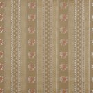 54"" Wide D128 Gold, White And Red, Floral Striped Brocade Upholstery Fabric By The Yard