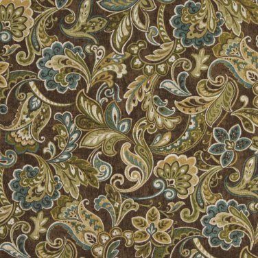 54"" Wide C422 Green Blue Brown Abstract Floral Outdoor Indoor Marine Upholstery Fabric By The Yard