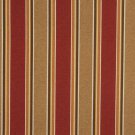 54"" Wide C424 Brown Beige Orange Red Striped Outdoor Indoor Marine Upholstery Fabric By The Yard