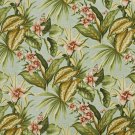 54"" Wide C426 Green, Blue And Red, Floral Outdoor, Indoor, Marine Upholstery Fabric By The Yard