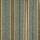 54"" Wide C429 Turquoise Brown Beige Striped Outdoor Indoor Marine Upholstery Fabric By The Yard