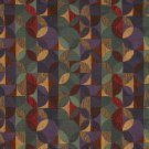 54"" Wide F513 Purple, Green And Red, Geometric Chenille Upholstery Fabric By The Yard