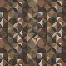 54"" Wide F514 Grey, Green And Brown, Geometric Chenille Upholstery Fabric By The Yard