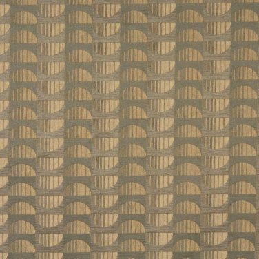 54"" Wide F523 Beige, Half Circles Chenille Upholstery Fabric By The Yard