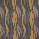 54"" Wide F529 Blue, Beige And Grey, Abstract Striped Chenille Upholstery Fabric By The Yard