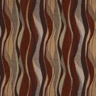 54"" Wide F531 Red, Gold And Grey, Abstract Striped Chenille Upholstery Fabric By The Yard