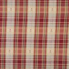 54"" Wide J491 Red, Green And Gold, Plaid Upholstery Grade Fabric By The Yard