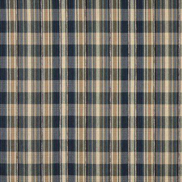 54"" Wide H474 Blue And Beige, Textured Plaid Upholstery Grade Fabric By The Yard