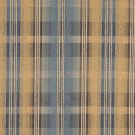 54"" Wide F154 Blue, Brown And Gold, Plaid Chenille Upholstery Grade Fabric By The Yard