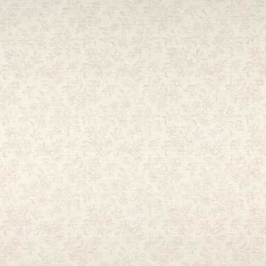 A074 Beige And Off White Leaves And Branches Upholstery Fabric By The Yard | 54"" Wide
