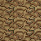 54"" Wide F851 Green, Peach, And Blue, Geometric Chenille Upholstery Fabric By The Yard