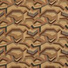 54"" Wide F853 Green, Red, Blue And Bronze, Geometric Chenille Upholstery Fabric By The Yard