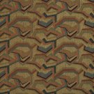 54"" Wide F854 Burgundy, Orange, Blue And Green, Geometric Chenille Upholstery Fabric By The Yard