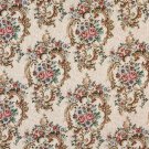 54"" Wide F640 Green, Blue And Burgundy, Floral Tapestry Upholstery Fabric By The Yard