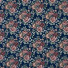 54"" Wide F647 Navy, Red, Green And Orange, Floral Tapestry Upholstery Fabric By The Yard