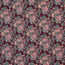 54"" Wide F648 Burgundy, Orange And Green, Floral Tapestry Upholstery Fabric By The Yard