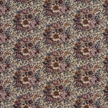 54"" Wide B960 Pink, Green And Orange, Floral Tapestry Upholstery Fabric By The Yard