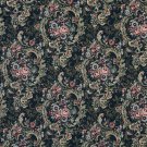 54"" Wide F642 Navy, Gold And Burgundy, Floral Tapestry Upholstery Fabric By The Yard
