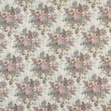 54"" Wide B400 Pink, Blue And Green, Floral Tapestry Upholstery Fabric By The Yard