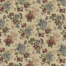 54"" Wide F900 Green, Red And Blue, Floral Tapestry Upholstery Fabric By The Yard