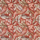 54"" Wide F902 Red, Blue And Green, Floral Leaves Tapestry Upholstery Fabric By The Yard