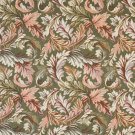 54"" Wide F903 Green And Purple, Floral Leaves Tapestry Upholstery Fabric By The Yard