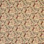54"" Wide F914 Gold, Red And Green, Floral Leaves Tapestry Upholstery Fabric By The Yard