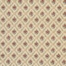 54"" Wide F920 Gold, Burgundy And Green, Floral Diamond Tapestry Upholstery Fabric By The Yard