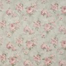 54"" Wide F807 Green And Pink, Pastel Floral Roses Jacquard Woven Upholstery Fabric By The Yard
