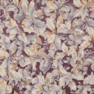54"" Wide F820 Purple And Gold, Floral Leaves Jacquard Woven Upholstery Fabric By The Yard