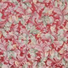 54"" Wide F822 Red, Green, White And Gold, Floral Leaves Jacquard Woven Upholstery Fabric By The Yar