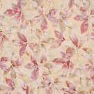 54"" Wide F825 Brown, White And Red, Floral Leaves Jacquard Woven Upholstery Fabric By The Yard