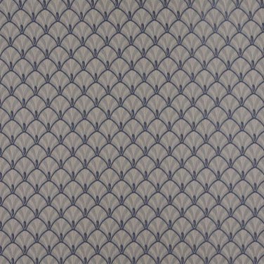 54"" Wide D300, Blue And Beige Fan Jacquard Woven Upholstery Fabric By The Yard