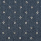 54"" Wide C600 Blue And Beige, Leaves Country Style Upholstery Fabric By The Yard