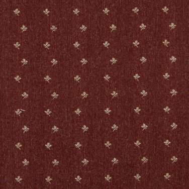 54"" Wide C636 Rustic Red And Beige, Mini Flowers Country Style Upholstery Fabric By The Yard