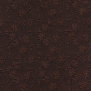 54"" Wide C130 Brown, Floral, Jacquard Linen Look Upholstery And Window Treatment Fabric By The Yard
