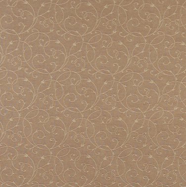C149 Golden Brown Scroll Lattice Trellis Linen Look Upholstery Window Treatment Fabric By The Yard