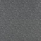 C153 Slate Grey Scroll Lattice Trellis Linen Look Upholstery Window Treatment Fabric By The Yard