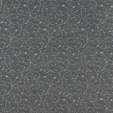 C153 Slate Grey Scroll Lattice Trellis Linen Look Upholstery Window Treatment Fabric By The Yard