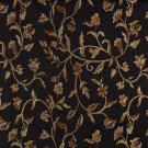 54"" Wide K0011C Midnight Gold Ivory Embroidered Floral Brocade Upholstery Fabric By The Yard