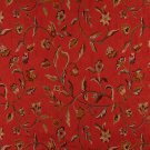 54"" Wide K0011G Red Brown Gold Ivory Embroidered Floral Brocade Upholstery Fabric By The Yard
