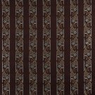 K0013F Brown Light Blue Gold Ivory Embroidered Striped Floral Brocade Upholstery Fabric By The Yard