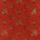 K0014G Red Brown Gold Ivory Large Scale Embroidered Floral Brocade Upholstery Fabric By The Yard