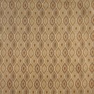 K0015E Beige Gold Brown Ivory Embroidered Pointed Oval Brocade Upholstery Fabric By The Yard