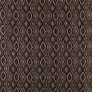K0015F Brown Light Blue Gold Ivory Embroidered Pointed Oval Brocade Upholstery Fabric By The Yard