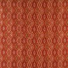 K0015G Red Brown Gold Ivory Embroidered Pointed Oval Brocade Upholstery Fabric By The Yard