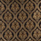 54"" Wide K0016C Midnight Gold Ivory Embroidered Traditional Brocade Upholstery Fabric By The Yard