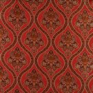 54"" Wide K0016G Red Brown Gold Ivory Embroidered Traditional Brocade Upholstery Fabric By The Yard