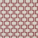 54"" Wide K0002A Red and Off White, Modern, Geometric Designer Quality Upholstery Fabric By The Yard